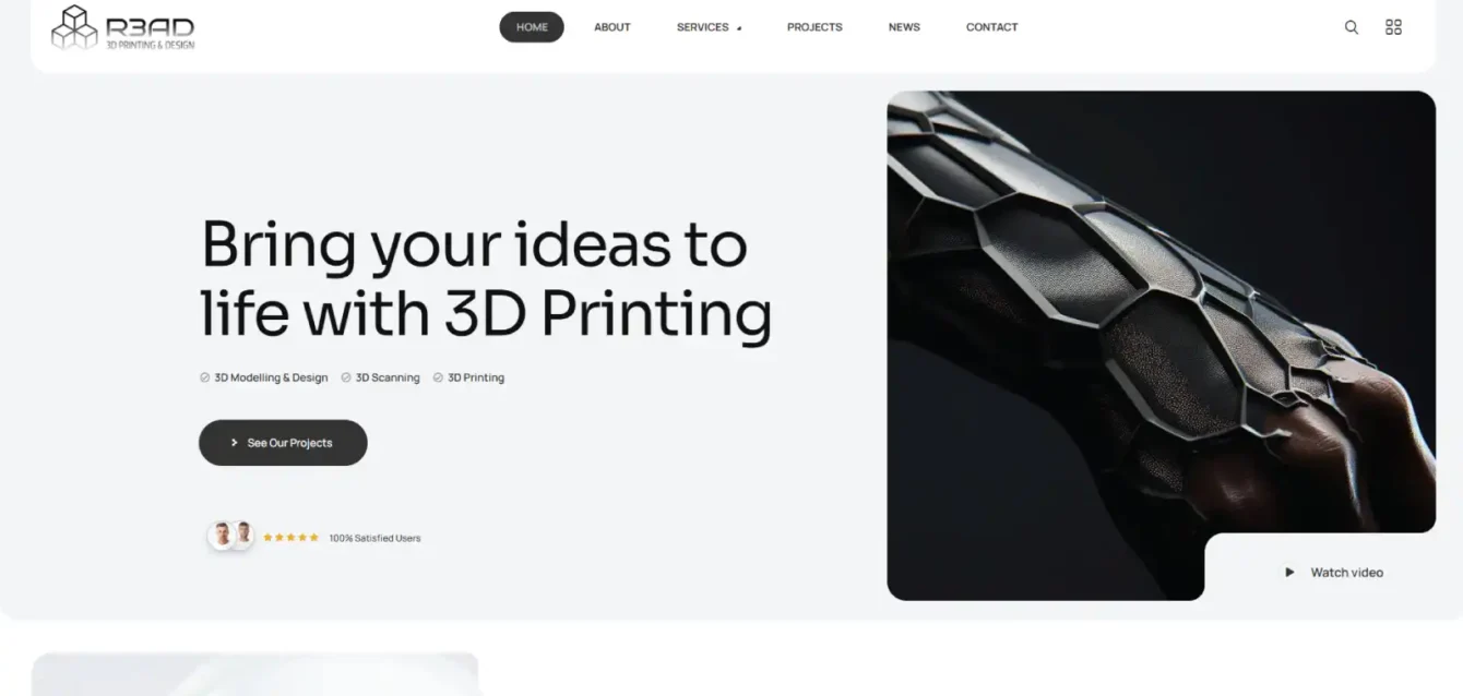 R3AD 3D Printing Website Launch Banner 1600x900