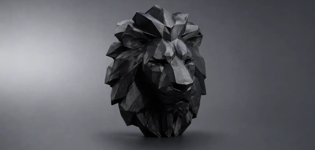 R3ad 3D - Low Poly Lion Head Sculpture 1600x900