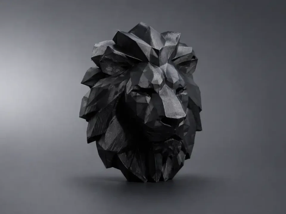 R3ad 3D - Low Poly Lion Head Sculpture 1600x900